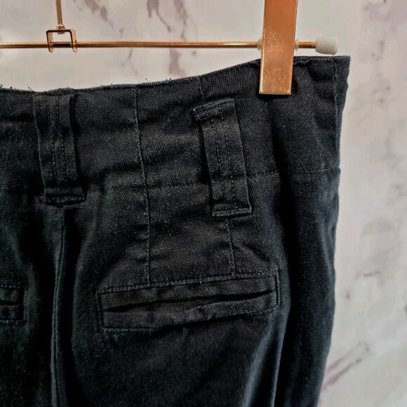 Anthropologie Pants Womens 2 Black High Rise Flare Wide Leg Linen Blend Maeve - Picture 11 of 12